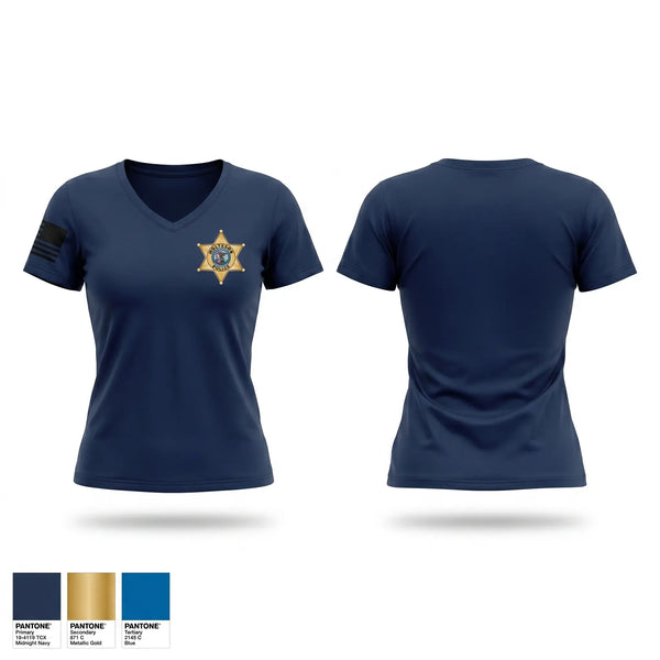 Womens Short Sleeve Vneck Shirt, Matteson, Police, Teamtime, Team time, sublimation, custom sports apparel, team uniforms, spirit wear, spiritwear, sports uniforms, custom shirts, team store, custom team store, fundraiser sports, apparel fundraiser