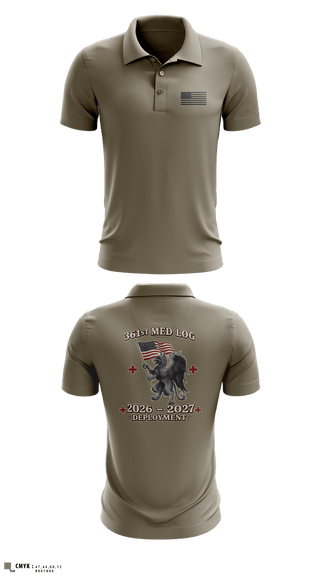 Short Sleeve Performance Polo, 361 med log, Army, Teamtime, Team time, sublimation, custom sports apparel, team uniforms, spirit wear, spiritwear, sports uniforms, custom shirts, team store, custom team store, fundraiser sports, apparel fundraiser