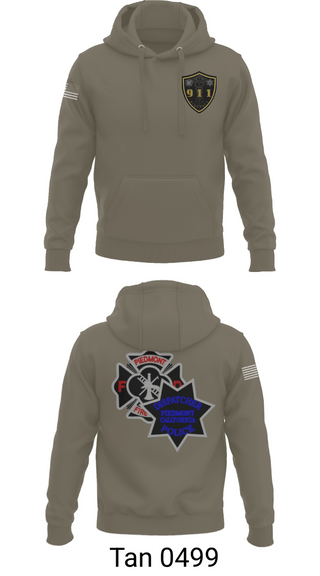Hoodie, Piedmont Dispatchers, Fire Department, Teamtime, Team time, sublimation, custom sports apparel, team uniforms, spirit wear, spiritwear, sports uniforms, custom shirts, team store, custom team store, fundraiser sports, apparel fundraiser