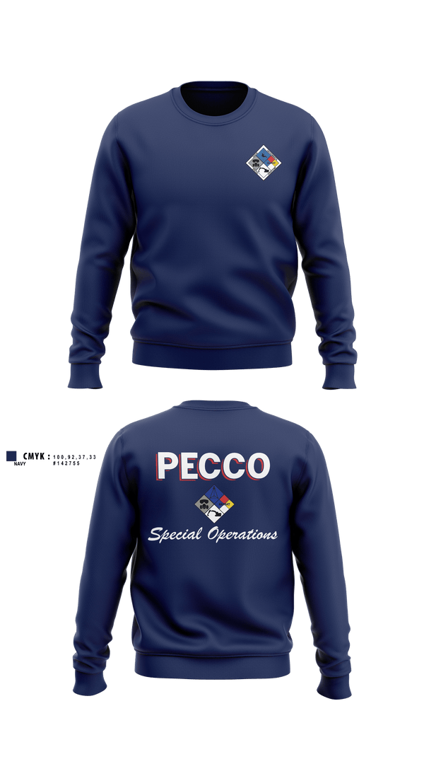 Crew Neck Sweatshirt, PECCO, , Teamtime, Team time, sublimation, custom sports apparel, team uniforms, spirit wear, spiritwear, sports uniforms, custom shirts, team store, custom team store, fundraiser sports, apparel fundraiser