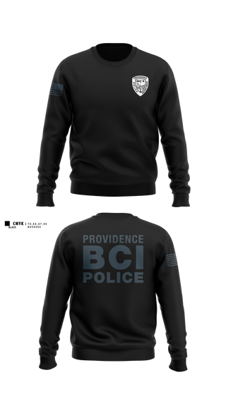 Crew Neck Sweatshirt, Providence Police BCI, Police, Teamtime, Team time, sublimation, custom sports apparel, team uniforms, spirit wear, spiritwear, sports uniforms, custom shirts, team store, custom team store, fundraiser sports, apparel fundraiser