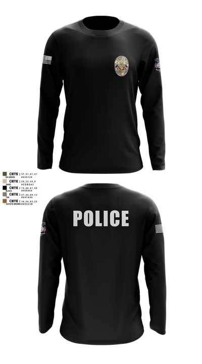 Miami Police Department 44557573 Long Sleeve Performance Shirt 3