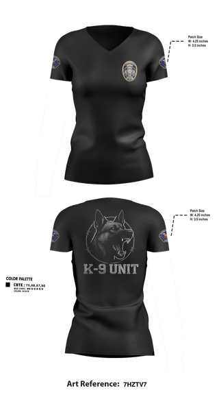 Womens Short Sleeve Vneck Shirt, Farmersville PD, Police, Teamtime, Team time, sublimation, custom sports apparel, team uniforms, spirit wear, spiritwear, sports uniforms, custom shirts, team store, custom team store, fundraiser sports, apparel fundraiser