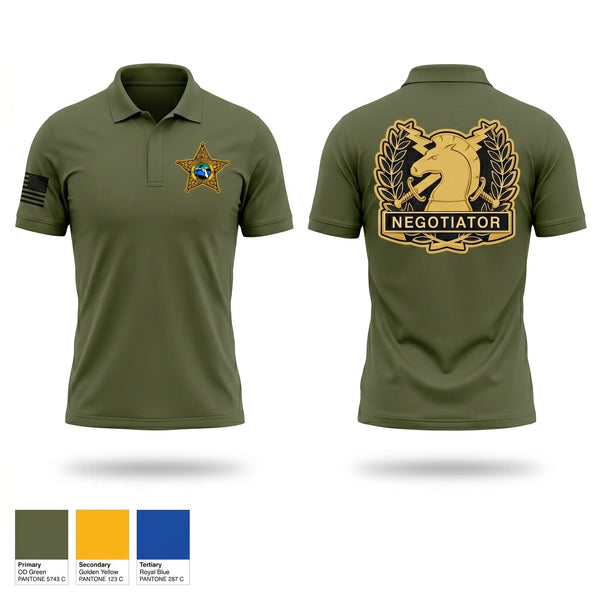 Short Sleeve Performance Polo, Columbia County, Police, Teamtime, Team time, sublimation, custom sports apparel, team uniforms, spirit wear, spiritwear, sports uniforms, custom shirts, team store, custom team store, fundraiser sports, apparel fundraiser