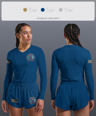 Womens Long Sleeve Vneck Shirt, Airport Operations Control Center, Fire Department, Teamtime, Team time, sublimation, custom sports apparel, team uniforms, spirit wear, spiritwear, sports uniforms, custom shirts, team store, custom team store, fundraiser sports, apparel fundraiser