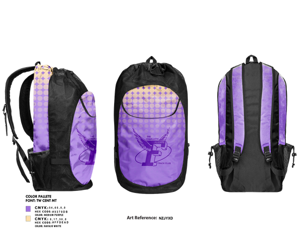 Gear Bag, The Charlotte Flights, Track & Field, Teamtime, Team time, sublimation, custom sports apparel, team uniforms, spirit wear, spiritwear, sports uniforms, custom shirts, team store, custom team store, fundraiser sports, apparel fundraiser