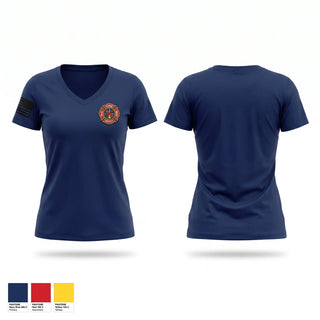 Womens Short Sleeve Vneck Shirt, Cecilton Volunteer Fire Company, Fire Department, Teamtime, Team time, sublimation, custom sports apparel, team uniforms, spirit wear, spiritwear, sports uniforms, custom shirts, team store, custom team store, fundraiser sports, apparel fundraiser