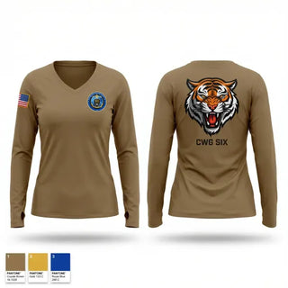 Womens Long Sleeve Vneck Shirt, CWG SIX, Navy, Teamtime, Team time, sublimation, custom sports apparel, team uniforms, spirit wear, spiritwear, sports uniforms, custom shirts, team store, custom team store, fundraiser sports, apparel fundraiser