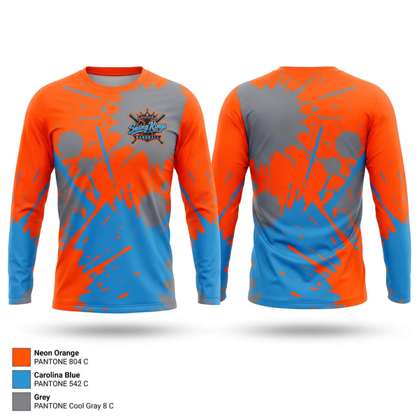 Long Sleeve Performance Shirt, Swing Kings, Baseball, Teamtime, Team time, sublimation, custom sports apparel, team uniforms, spirit wear, spiritwear, sports uniforms, custom shirts, team store, custom team store, fundraiser sports, apparel fundraiser