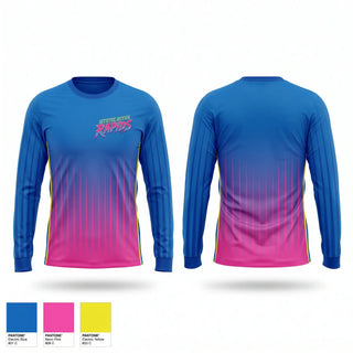 Long Sleeve Performance Shirt, Mystic River Rapids, Baseball, Teamtime, Team time, sublimation, custom sports apparel, team uniforms, spirit wear, spiritwear, sports uniforms, custom shirts, team store, custom team store, fundraiser sports, apparel fundraiser