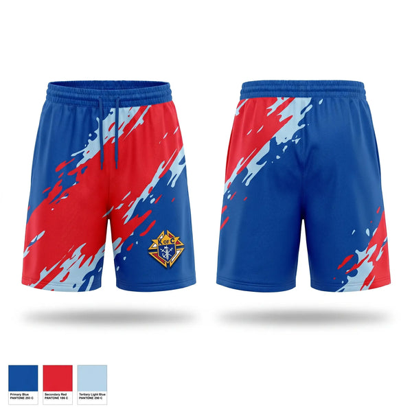 Athletic Shorts With Pockets, Knights of Columbus, , Teamtime, Team time, sublimation, custom sports apparel, team uniforms, spirit wear, spiritwear, sports uniforms, custom shirts, team store, custom team store, fundraiser sports, apparel fundraiser