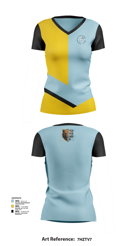 Womens Short Sleeve Vneck Shirt, Beddingfield High School Music, Spirit Store, Teamtime, Team time, sublimation, custom sports apparel, team uniforms, spirit wear, spiritwear, sports uniforms, custom shirts, team store, custom team store, fundraiser sports, apparel fundraiser