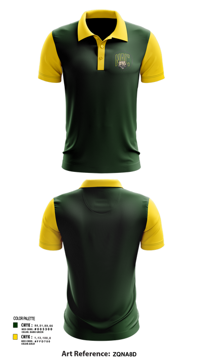 Northern Adirondack Central Middle School Soccer 55495373 Short Sleeve Performance Polo - 134