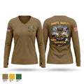 USNMRTC Naples 8430389 Women's Long Sleeve V-neck Shirt - 1