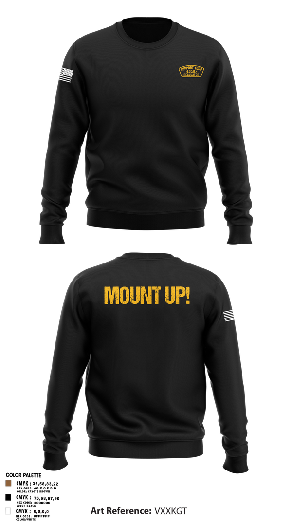 Crew Neck Sweatshirt, Regulators, Police, Teamtime, Team time, sublimation, custom sports apparel, team uniforms, spirit wear, spiritwear, sports uniforms, custom shirts, team store, custom team store, fundraiser sports, apparel fundraiser