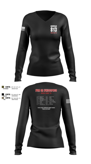 Womens Long Sleeve Vneck Shirt, MSOC C, Marines, Teamtime, Team time, sublimation, custom sports apparel, team uniforms, spirit wear, spiritwear, sports uniforms, custom shirts, team store, custom team store, fundraiser sports, apparel fundraiser