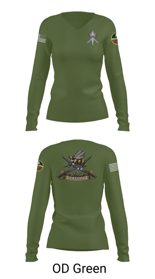 Womens Long Sleeve Vneck Shirt, Seabee, , Teamtime, Team time, sublimation, custom sports apparel, team uniforms, spirit wear, spiritwear, sports uniforms, custom shirts, team store, custom team store, fundraiser sports, apparel fundraiser