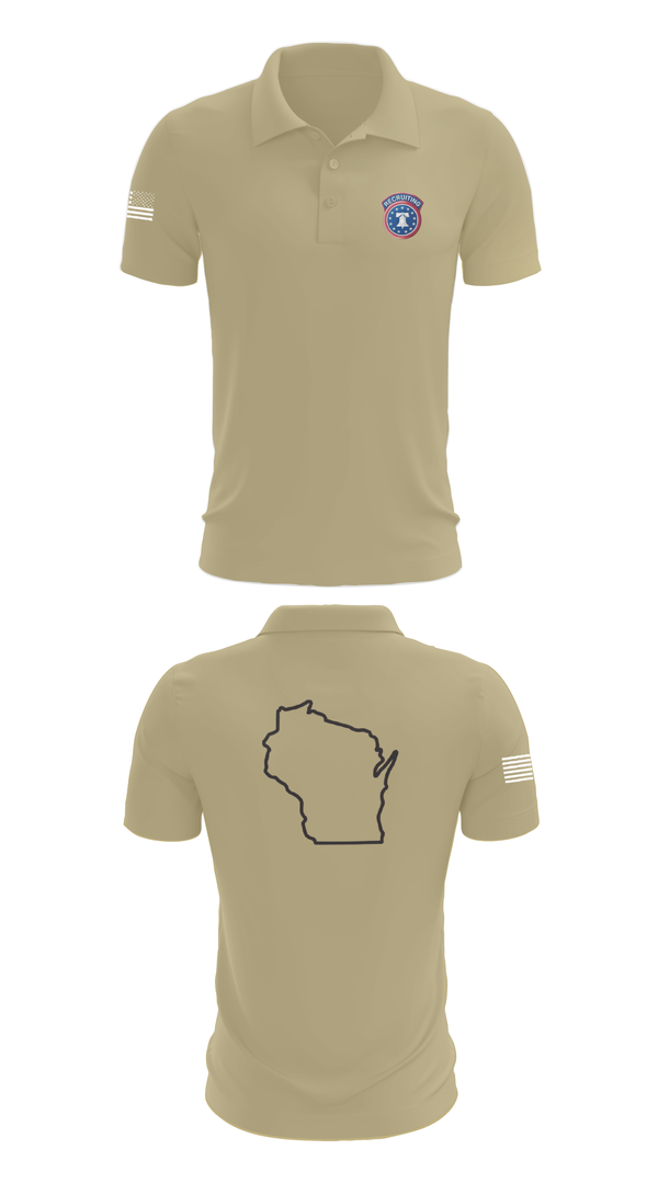 Short Sleeve Performance Polo, Waukesha recruiting station, Army, Teamtime, Team time, sublimation, custom sports apparel, team uniforms, spirit wear, spiritwear, sports uniforms, custom shirts, team store, custom team store, fundraiser sports, apparel fundraiser