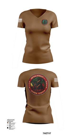 Womens Short Sleeve Vneck Shirt, Detachment 1, 24th MDSB, , Teamtime, Team time, sublimation, custom sports apparel, team uniforms, spirit wear, spiritwear, sports uniforms, custom shirts, team store, custom team store, fundraiser sports, apparel fundraiser