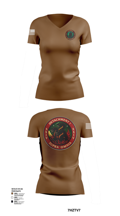 Detachment 1, 24th MDSB 49802931 Women's Short Sleeve V-neck Shirt - 103