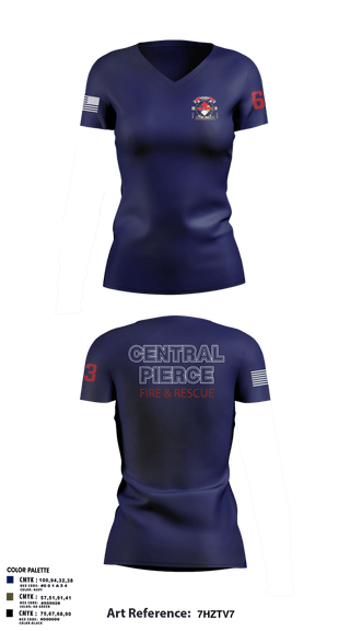 Womens Short Sleeve Vneck Shirt, Central Pierce HazmatCentral Pierce Hazmat, Fire Department, Teamtime, Team time, sublimation, custom sports apparel, team uniforms, spirit wear, spiritwear, sports uniforms, custom shirts, team store, custom team store, fundraiser sports, apparel fundraiser