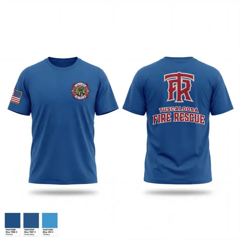 Old School Cotton Feel Shirt, Tuscaloosa Fire Rescue, Fire Department, Teamtime, Team time, sublimation, custom sports apparel, team uniforms, spirit wear, spiritwear, sports uniforms, custom shirts, team store, custom team store, fundraiser sports, apparel fundraiser