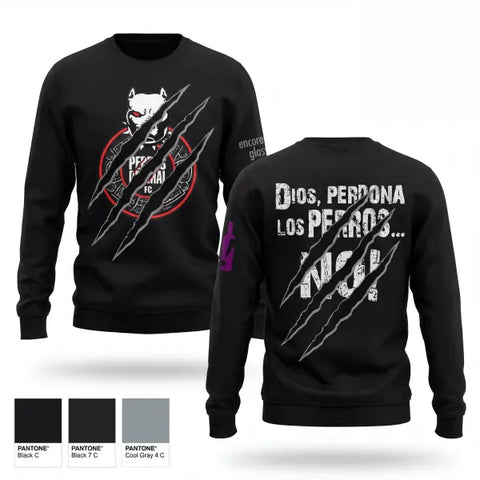 Crew Neck Sweatshirt, PERROS DEL MAL FC, Men's Soccer, Teamtime, Team time, sublimation, custom sports apparel, team uniforms, spirit wear, spiritwear, sports uniforms, custom shirts, team store, custom team store, fundraiser sports, apparel fundraiser
