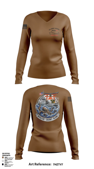 Womens Long Sleeve Vneck Shirt, MSV, Army, Teamtime, Team time, sublimation, custom sports apparel, team uniforms, spirit wear, spiritwear, sports uniforms, custom shirts, team store, custom team store, fundraiser sports, apparel fundraiser