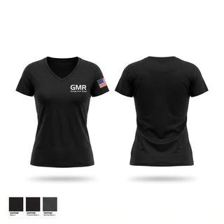 Womens Short Sleeve Vneck Shirt, GMR Georgia Honor Guard, EMS/EMT, Teamtime, Team time, sublimation, custom sports apparel, team uniforms, spirit wear, spiritwear, sports uniforms, custom shirts, team store, custom team store, fundraiser sports, apparel fundraiser