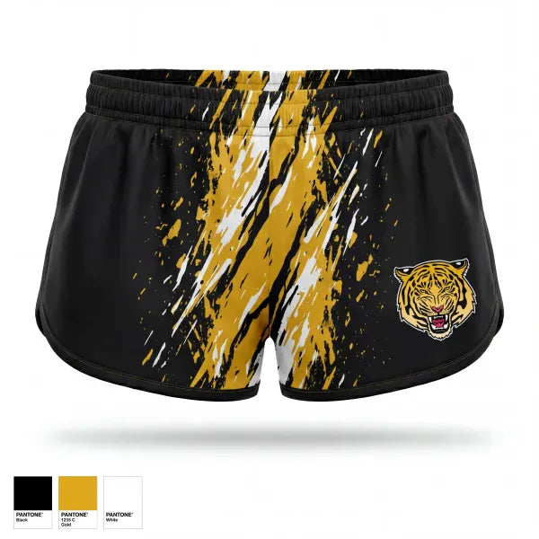 Womens Shorts, Tigers, Softball, Teamtime, Team time, sublimation, custom sports apparel, team uniforms, spirit wear, spiritwear, sports uniforms, custom shirts, team store, custom team store, fundraiser sports, apparel fundraiser