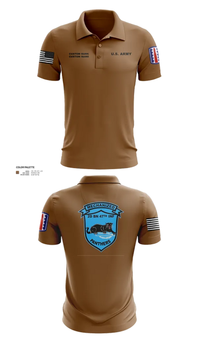 C Co 2-47 197th Infantry Brigade 20243468 Short Sleeve Performance Polo - 30