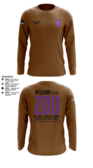 Long Sleeve Performance Shirt, Charger Co. / 2-112th Infantry Battalion, National Guard, Teamtime, Team time, sublimation, custom sports apparel, team uniforms, spirit wear, spiritwear, sports uniforms, custom shirts, team store, custom team store, fundraiser sports, apparel fundraiser