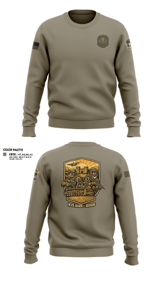 Crew Neck Sweatshirt, 180th ESC Kismayo, Army, Teamtime, Team time, sublimation, custom sports apparel, team uniforms, spirit wear, spiritwear, sports uniforms, custom shirts, team store, custom team store, fundraiser sports, apparel fundraiser