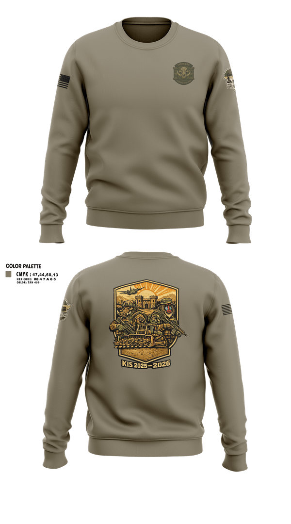 Crew Neck Sweatshirt, 180th ESC Kismayo, Army, Teamtime, Team time, sublimation, custom sports apparel, team uniforms, spirit wear, spiritwear, sports uniforms, custom shirts, team store, custom team store, fundraiser sports, apparel fundraiser