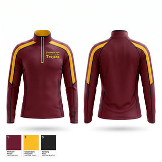 Quarter Zip Jacket, Minnesota State Academy for the Deaf Trojans, Cheer, Teamtime, Team time, sublimation, custom sports apparel, team uniforms, spirit wear, spiritwear, sports uniforms, custom shirts, team store, custom team store, fundraiser sports, apparel fundraiser