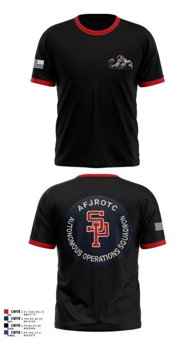 AFJROTC MS-081 DRONE TEAM 88778530 Short Sleeve Performance Shirt - 2