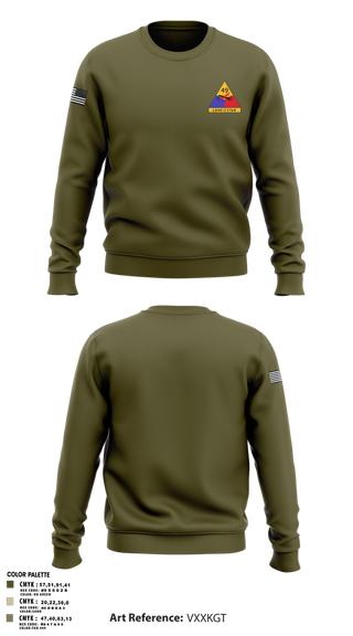 Crew Neck Sweatshirt, 49th Armored, , Teamtime, Team time, sublimation, custom sports apparel, team uniforms, spirit wear, spiritwear, sports uniforms, custom shirts, team store, custom team store, fundraiser sports, apparel fundraiser