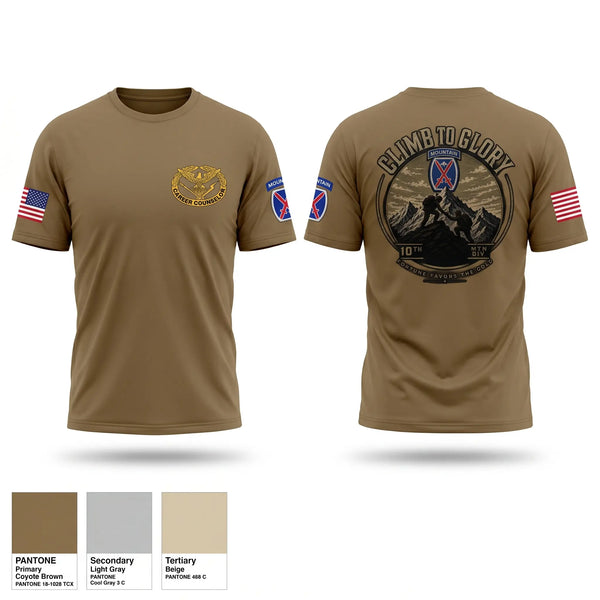 Old School Cotton Feel Shirt, 10th Mountain Division, Army, Teamtime, Team time, sublimation, custom sports apparel, team uniforms, spirit wear, spiritwear, sports uniforms, custom shirts, team store, custom team store, fundraiser sports, apparel fundraiser
