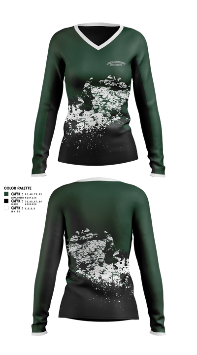 Adams-Friendship High School 32714793 Women's Long Sleeve V-neck Shirt - 1