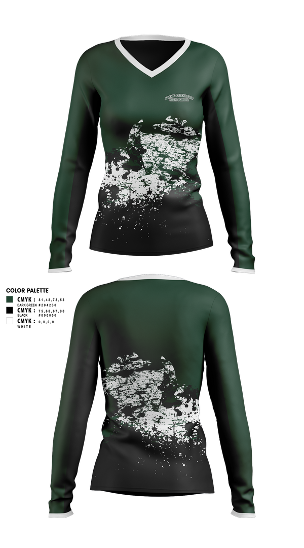 Womens Long Sleeve Vneck Shirt, Adams-Friendship High School, Cheer, Teamtime, Team time, sublimation, custom sports apparel, team uniforms, spirit wear, spiritwear, sports uniforms, custom shirts, team store, custom team store, fundraiser sports, apparel fundraiser