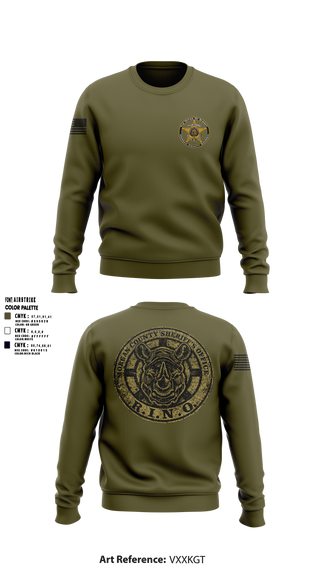 Crew Neck Sweatshirt, R.I.N.O., Police, Teamtime, Team time, sublimation, custom sports apparel, team uniforms, spirit wear, spiritwear, sports uniforms, custom shirts, team store, custom team store, fundraiser sports, apparel fundraiser