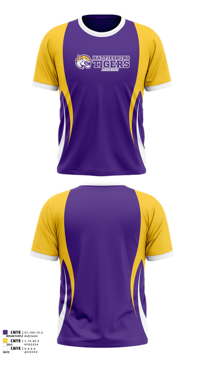 Hattiesburg High School Tigers 18328459 Short Sleeve Performance Shirt - 1