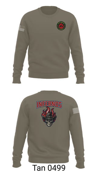 Crew Neck Sweatshirt, 1st Squad Infernos, Army, Teamtime, Team time, sublimation, custom sports apparel, team uniforms, spirit wear, spiritwear, sports uniforms, custom shirts, team store, custom team store, fundraiser sports, apparel fundraiser