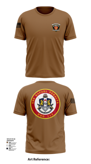 Short Sleeve Performance Shirt, USS Rafael Peralta DDG 115, Navy, Teamtime, Team time, sublimation, custom sports apparel, team uniforms, spirit wear, spiritwear, sports uniforms, custom shirts, team store, custom team store, fundraiser sports, apparel fundraiser