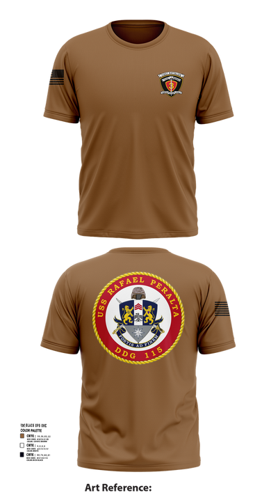 USS Rafael Peralta DDG 115 35678200 Short Sleeve Performance Shirt - 101