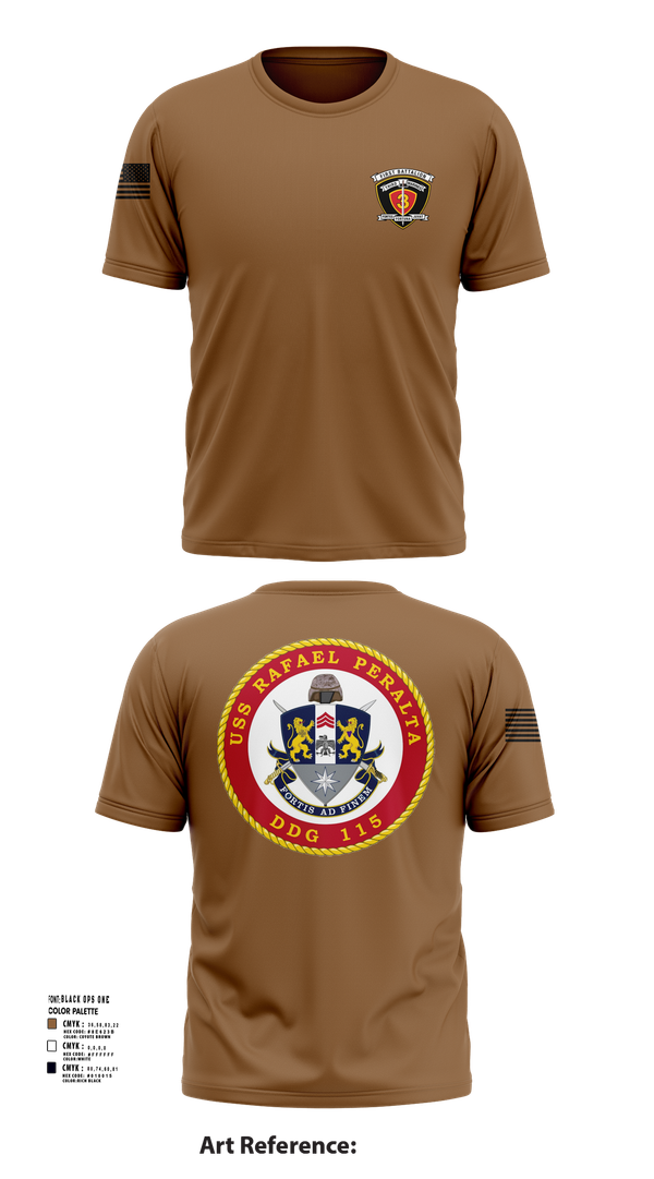 Short Sleeve Performance Shirt, USS Rafael Peralta DDG 115, Navy, Teamtime, Team time, sublimation, custom sports apparel, team uniforms, spirit wear, spiritwear, sports uniforms, custom shirts, team store, custom team store, fundraiser sports, apparel fundraiser