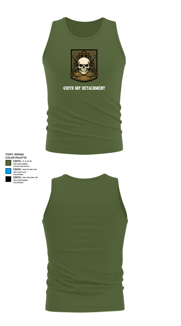 Tank Top, 430th MP Detachment, , Teamtime, Team time, sublimation, custom sports apparel, team uniforms, spirit wear, spiritwear, sports uniforms, custom shirts, team store, custom team store, fundraiser sports, apparel fundraiser