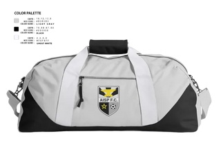 Duffle Bag, AISP F.C., Men's Soccer, Teamtime, Team time, sublimation, custom sports apparel, team uniforms, spirit wear, spiritwear, sports uniforms, custom shirts, team store, custom team store, fundraiser sports, apparel fundraiser