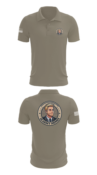 Short Sleeve Performance Polo, U.S Army memes, , Teamtime, Team time, sublimation, custom sports apparel, team uniforms, spirit wear, spiritwear, sports uniforms, custom shirts, team store, custom team store, fundraiser sports, apparel fundraiser
