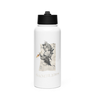 G-Co 38504401 Stainless Steel Water Bottle with a Straw Lid